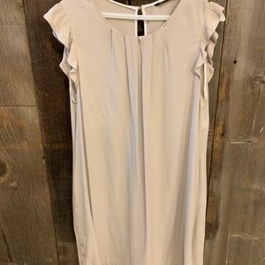 Zara beige shift dress with pockets